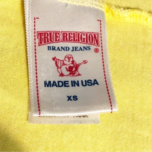 True Religion Yellow Racerback Tank Top Size XS - Picture 3 of 10